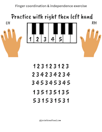 finger coordination and independence exercises practice with right left hand